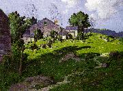 George M Bruestle Farm on the Hillside Sweden oil painting reproduction